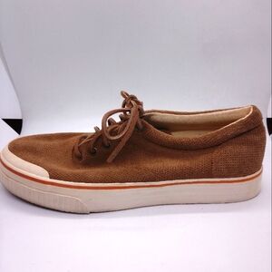 Ocean Pacific Leather Latitude 18 Almond Perforated Sneaker Shoes Leather Laces